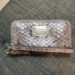 Michael Kors Snake Skin Leather Wristlet/Wallet